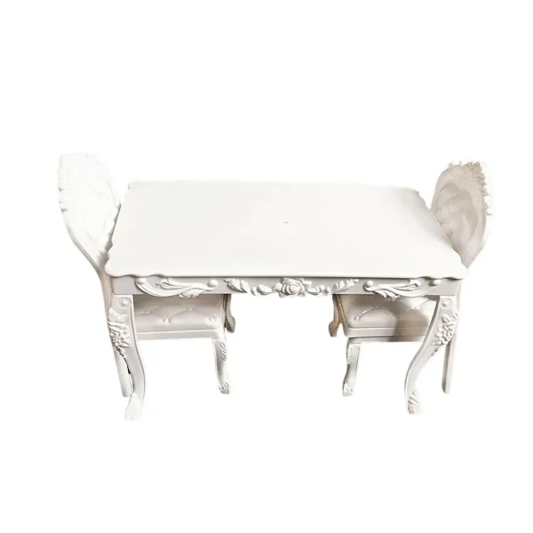 Mini Dining Table and Chair, Dollhouse Furniture Set for Kitchen, Dining Room